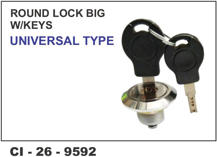 ROUND LOCK BIG W/KEYS DRAWER, ALMIRAH ETC