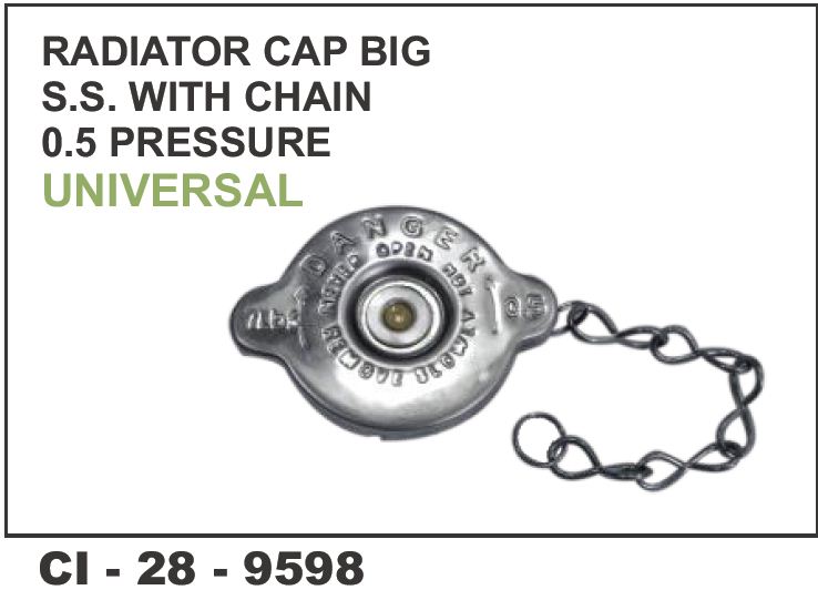 RADIATOR CAP BIG SS WITH CHAIN