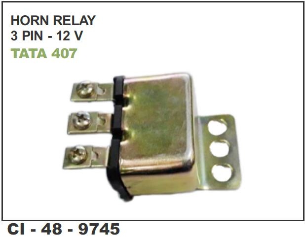 HORN RELAY 3 PIN 12 VOLT 407 ETC