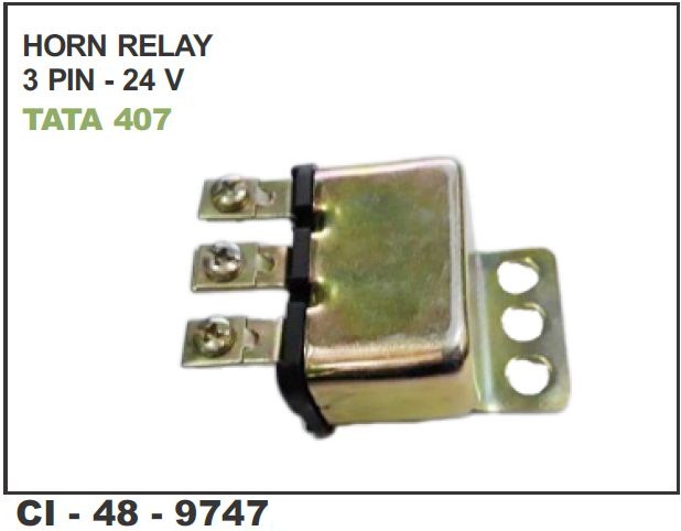 HORN RELAY 3 PIN 24 VOLT 407 ETC